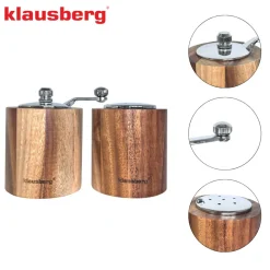 AKACJOWY MŁYNEK DO PIEPRZU + SOLNICZKA KLAUSBERG KB-7859