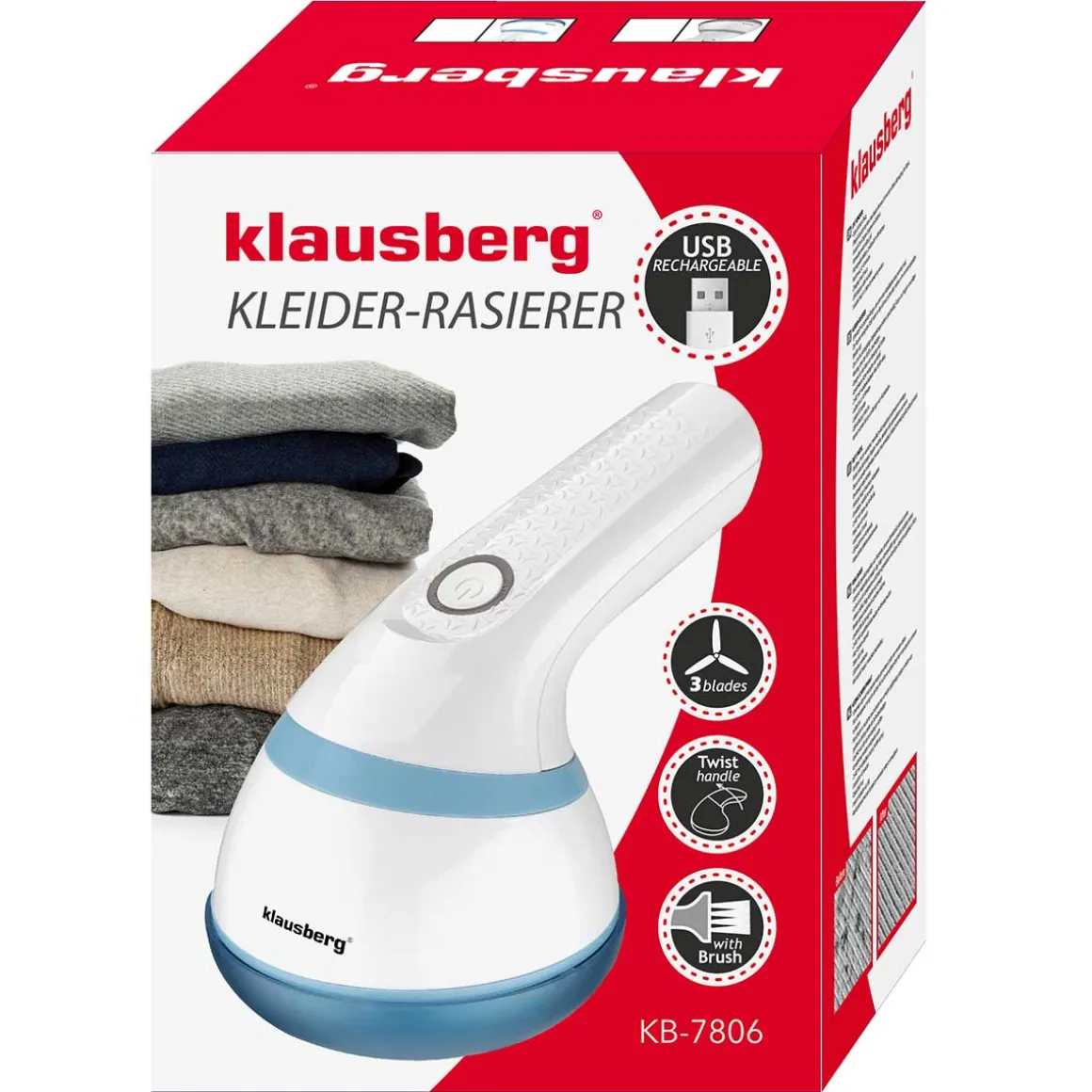AKUMULATOROWA GOLARKA DO UBRAŃ USUWANIA ZMECHACEŃ KLAUSBERG KB-7806