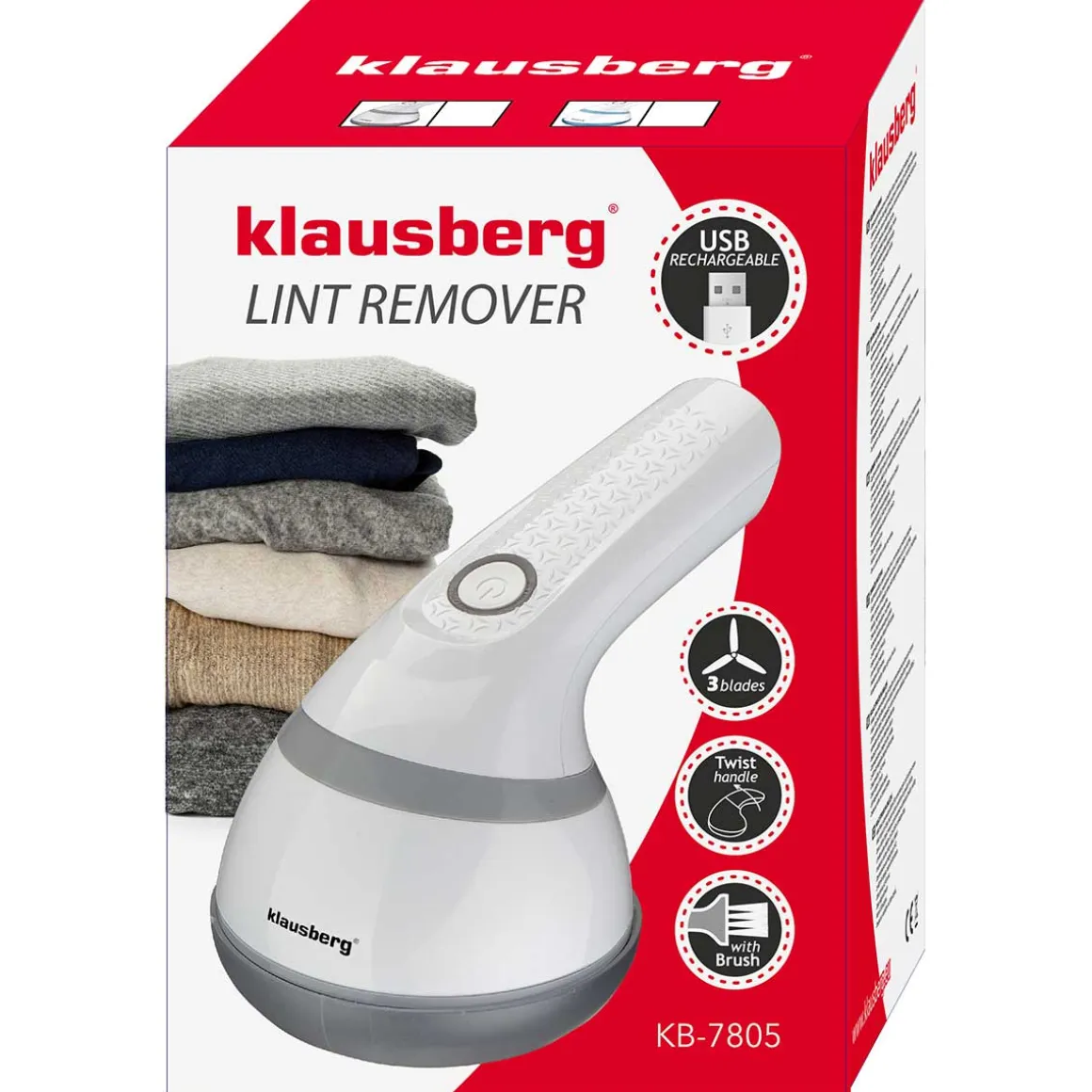 AKUMULATOROWA GOLARKA DO UBRAŃ USUWANIA ZMECHACEŃ KLAUSBERG KB-7805