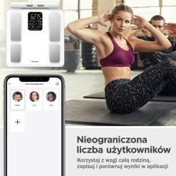 ANALITYCZNA WAGA ŁAZIENKOWA SMART IOS ANDROID KLAUSBERG KB-7857