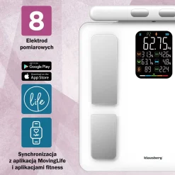 ANALITYCZNA WAGA ŁAZIENKOWA SMART IOS ANDROID KLAUSBERG KB-7857