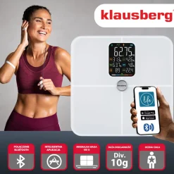 ANALITYCZNA WAGA ŁAZIENKOWA SMART IOS ANDROID KLAUSBERG KB-7941