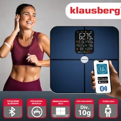 ANALITYCZNA WAGA ŁAZIENKOWA SMART IOS ANDROID KLAUSBERG KB-7940