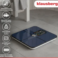 ANALITYCZNA WAGA ŁAZIENKOWA SMART IOS ANDROID KLAUSBERG KB-7940