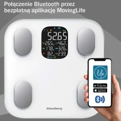 ANALITYCZNA WAGA ŁAZIENKOWA SMART IOS ANDROID KLAUSBERG KB-7855