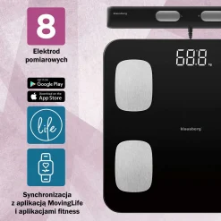 ANALITYCZNA WAGA ŁAZIENKOWA SMART IOS ANDROID KLAUSBERG KB-7852