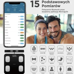 ANALITYCZNA WAGA ŁAZIENKOWA SMART IOS ANDROID KLAUSBERG KB-7852