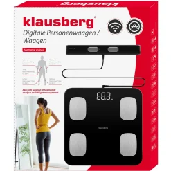 ANALITYCZNA WAGA ŁAZIENKOWA SMART IOS ANDROID KLAUSBERG KB-7852