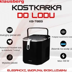 AUTOMATYCZNA KOSTKARKA DO LODU 1,2L 100W KLAUSBERG KB-7883