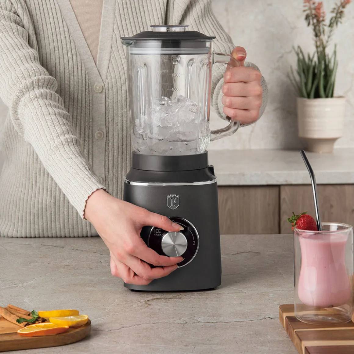 BLENDER KIELICHOWY MIKSER BERLINGER HAUS BH-9539 ANTRACIT