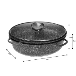 Brytfanna ceramiczna 38cm z pokrywą i grillem Klausberg KB-7367