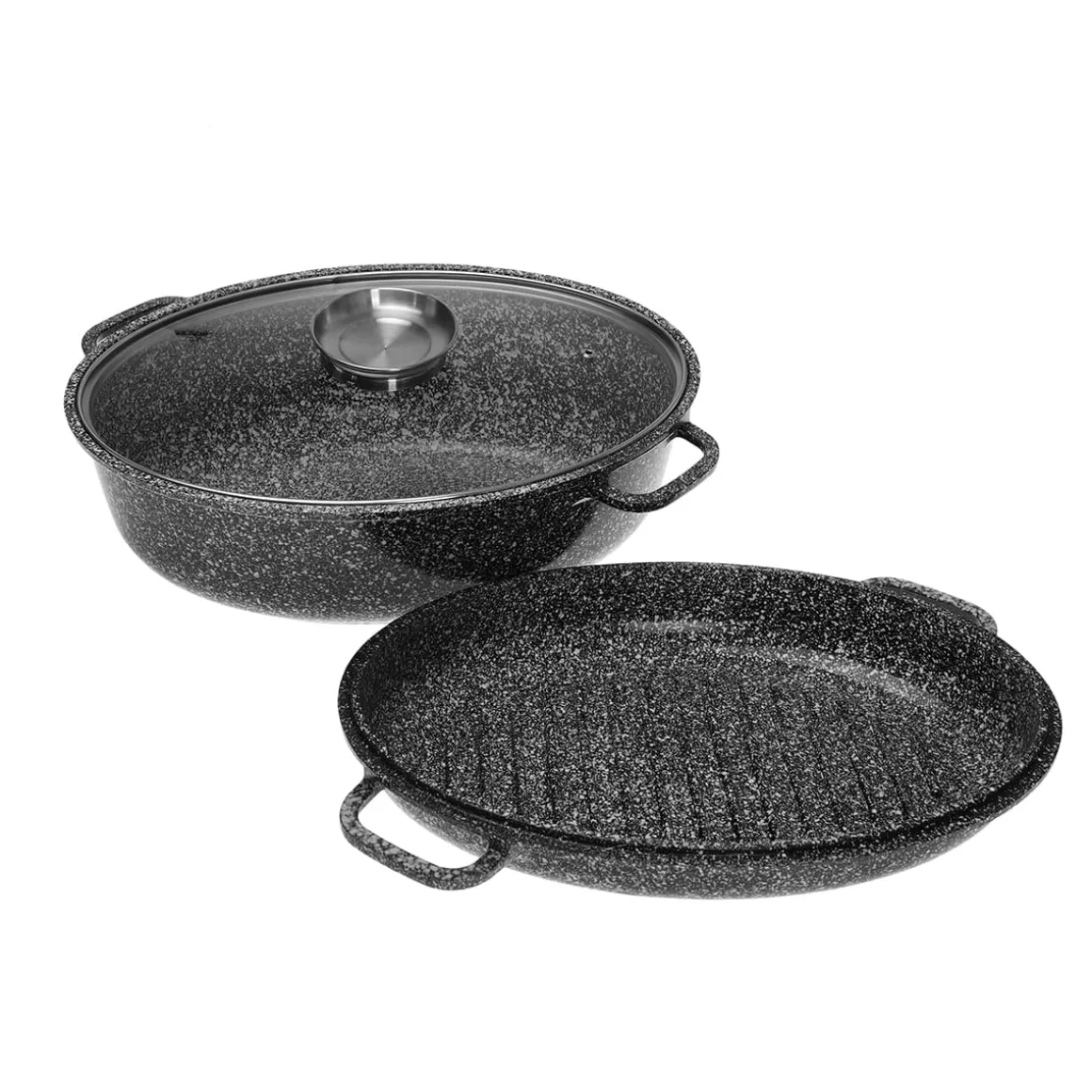 Brytfanna ceramiczna 38cm z pokrywą i grillem Klausberg KB-7367