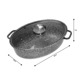 Brytfanna ceramiczna 38cm z pokrywą Klausberg KB-7366