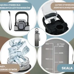 BUTELKA BIDON NA WODĘ 1L KINGHOFF KH-2008