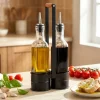 BUTELKI SZKLANE DO OLIWY OCTU 2x 250ml W STOJAKU 229274