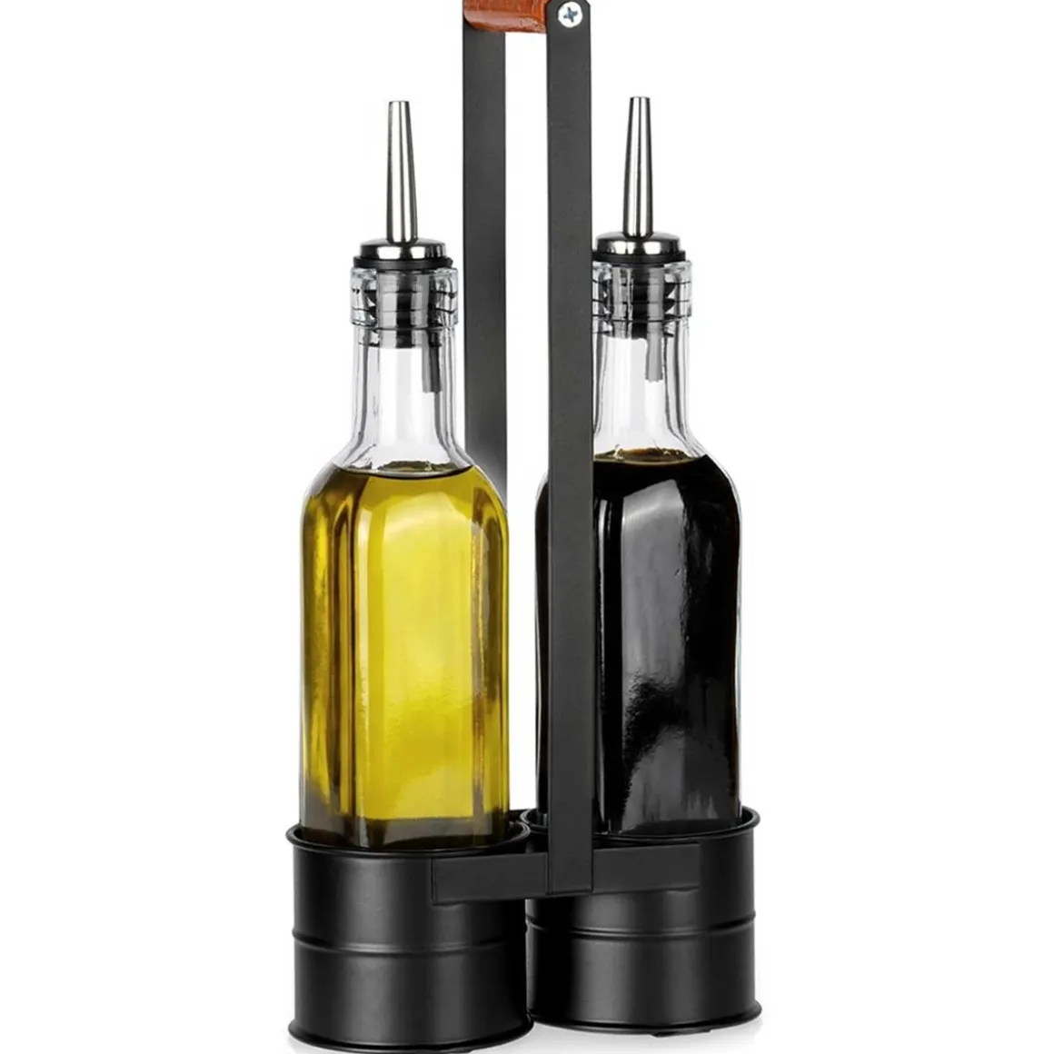 BUTELKI SZKLANE DO OLIWY OCTU 2x 250ml W STOJAKU 229274