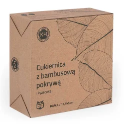 CERAMICZNA CUKIERNICA Z POKRYWĄ I ŁYŻECZKĄ biała