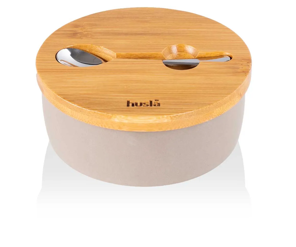 CERAMICZNA CUKIERNICA Z ŁYŻECZKĄ HUSLA HYGGE