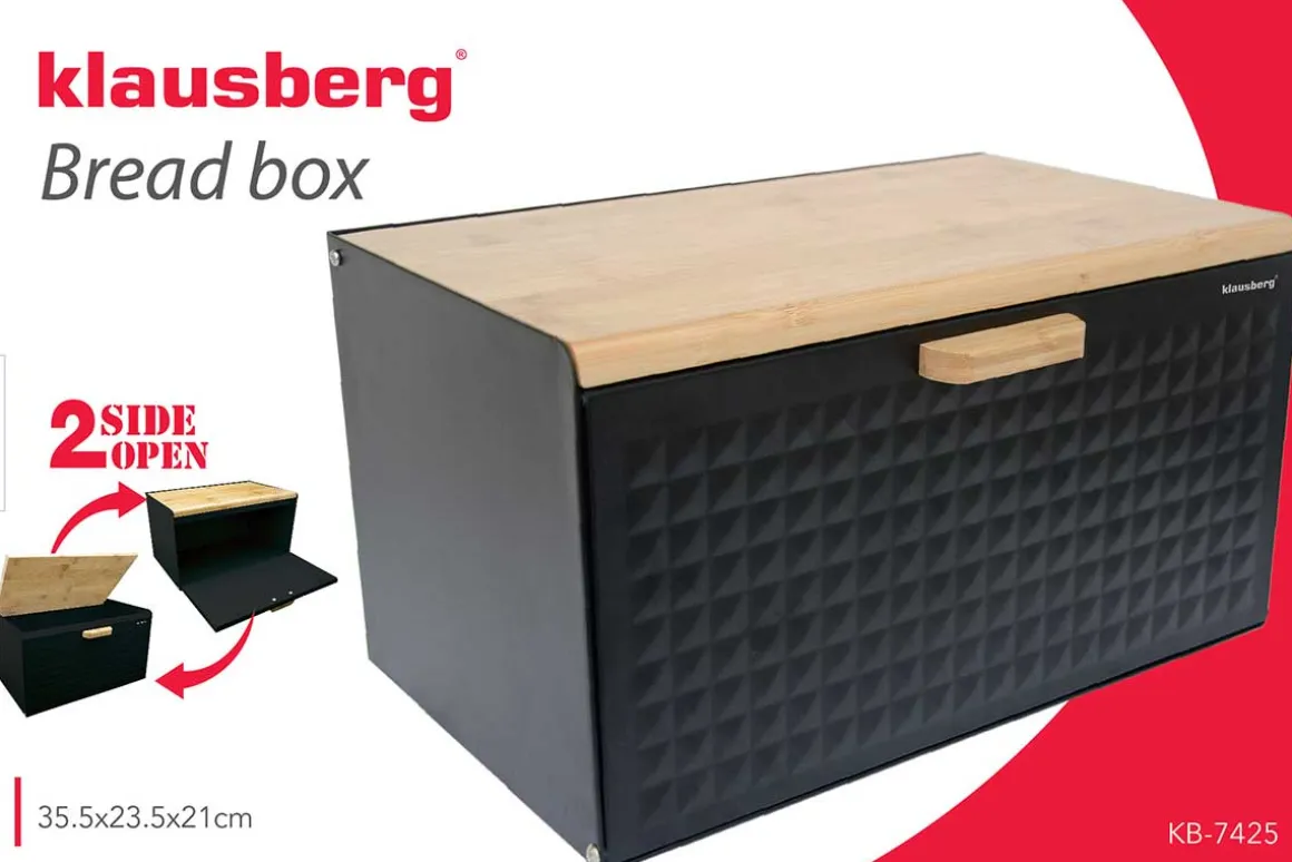 CHLEBAK DWUSTRONNY KLAUSBERG KB-7425 czarny mat