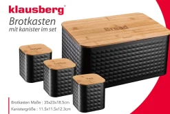CHLEBAK KLAUSBERG Z ZESTAWEM POJEMNIKÓW KB-7482