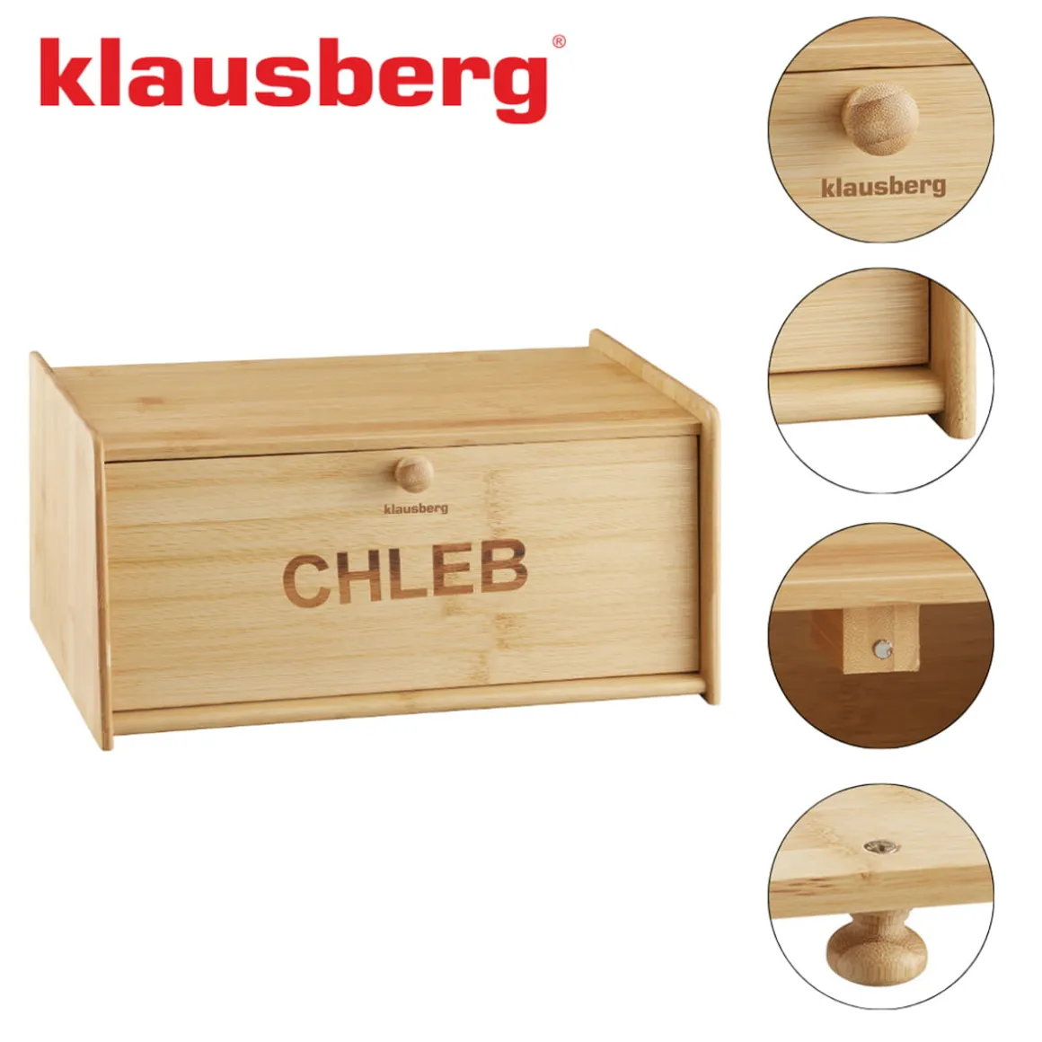 CHLEBAK POJEMNIK BAMBUSOWY NA PIECZYWO KLAUSBERG KB-7934