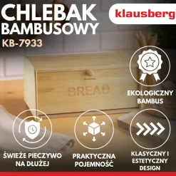 CHLEBAK POJEMNIK BAMBUSOWY NA PIECZYWO KLAUSBERG KB-7933