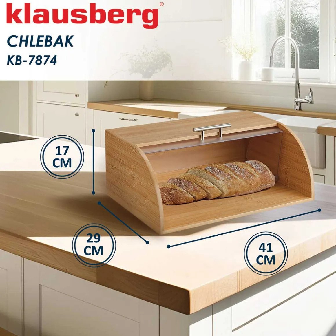 CHLEBAK POJEMNIK BAMBUSOWY NA PIECZYWO KLAUSBERG KB-7874