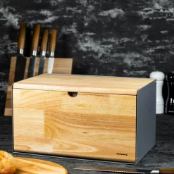 CHLEBAK POJEMNIK NA PIECZYWO DWUSTRONNY KLAUSBERG KB-7395 GREY