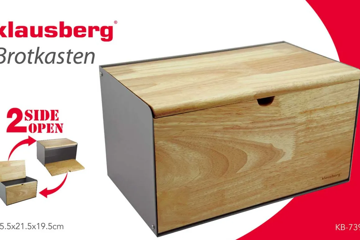 CHLEBAK POJEMNIK NA PIECZYWO DWUSTRONNY KLAUSBERG KB-7386 BLACK