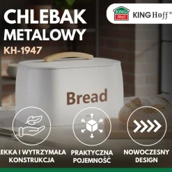 CHLEBAK POJEMNIK STALOWY NA PIECZYWO KINGHOFF KH-1947