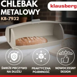 CHLEBAK POJEMNIK STALOWY NA PIECZYWO KLAUSBERG KB-7932