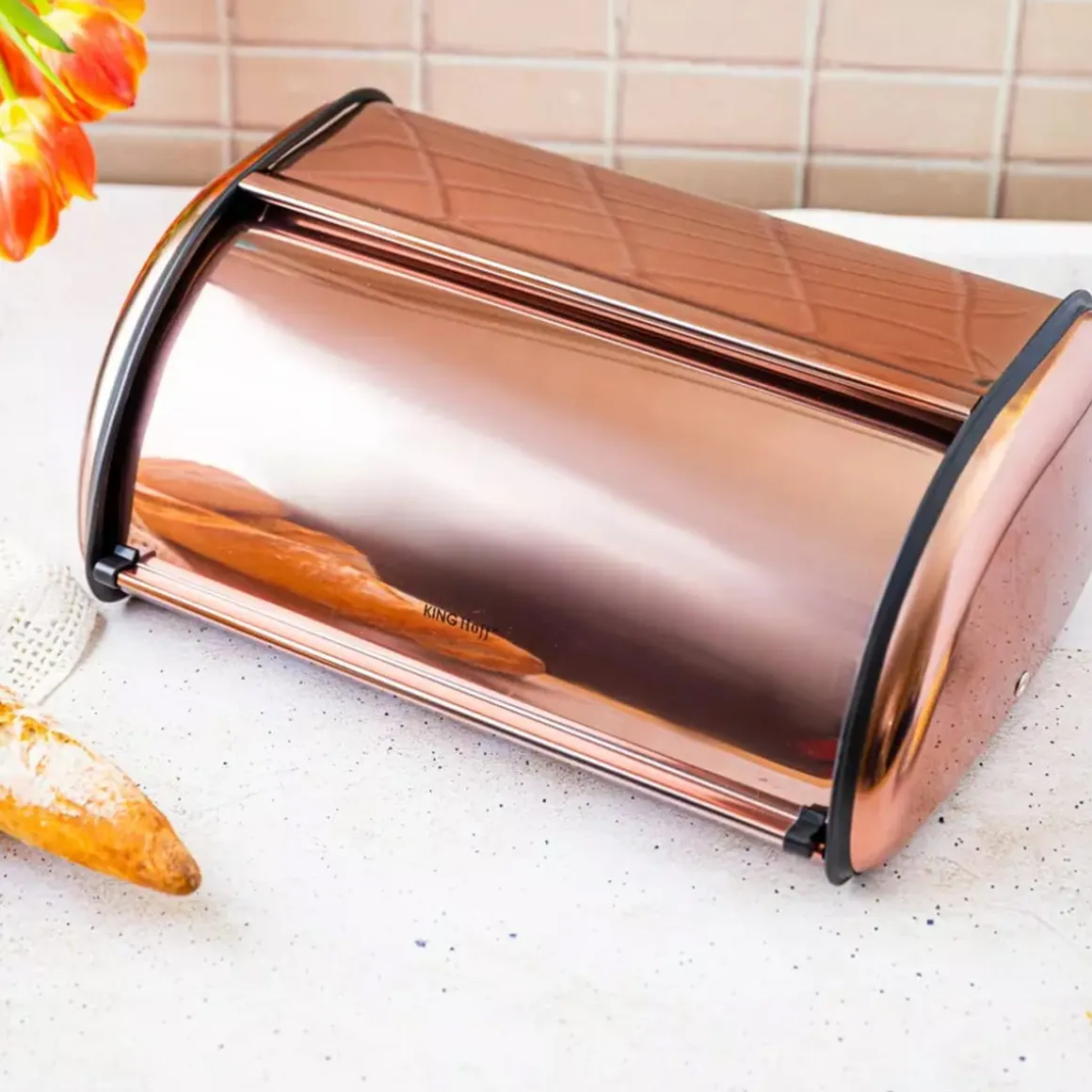 CHLEBAK STALOWY KINGHOFF KH-1840 ROSE GOLD