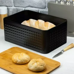 CHLEBAK STALOWY Z DESKĄ BAMBUSOWĄ KINGHOFF KH-1713