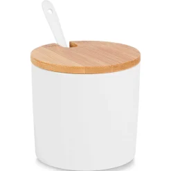 CUKIERNICA CUKIERNICZKA CERAMICZNA Z ŁYŻECZKĄ BIAŁA 139682