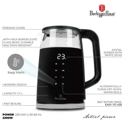 CZAJNIK ELEKTRYCZNY 1,7L BERLINGER HAUS BH-9476 MATTE BLACK