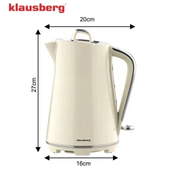 CZAJNIK ELEKTRYCZNY 1,7L KLAUSBERG KB-9016 KREMOWY