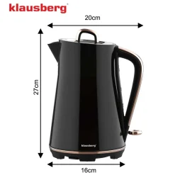 CZAJNIK ELEKTRYCZNY 1,7L KLAUSBERG KB-9015 CZARNY