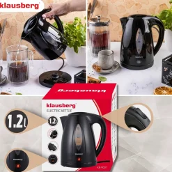 CZAJNIK ELEKTRYCZNY 1,2L KLAUSBERG KB-9001 CZARNY