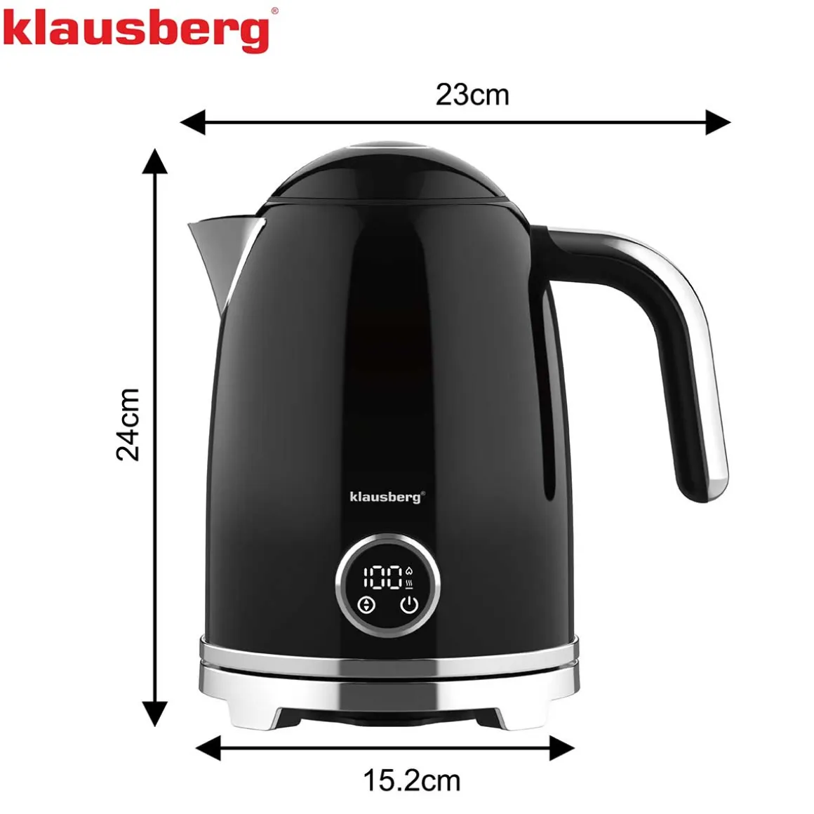 CZAJNIK ELEKTRYCZNY 1,7L Z TERMOMETREM LED KLAUSBERG KB-9027 RETRO