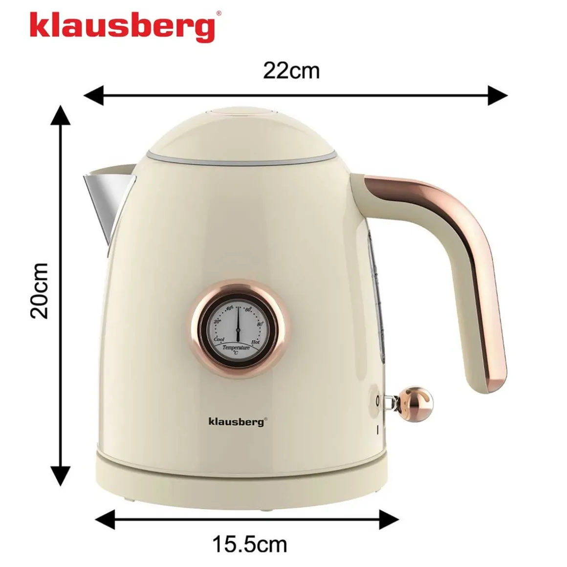 CZAJNIK ELEKTRYCZNY 1L Z TERMOMETREM KLAUSBERG KB-9018