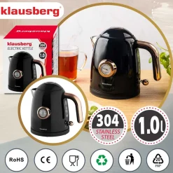 CZAJNIK ELEKTRYCZNY 1L Z TERMOMETREM KLAUSBERG KB-9017