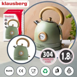 CZAJNIK ELEKTRYCZNY 1,8L Z TERMOMETREM KLAUSBERG KB-9008 RETRO