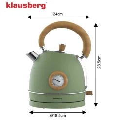 CZAJNIK ELEKTRYCZNY 1,8L Z TERMOMETREM KLAUSBERG KB-9008 RETRO