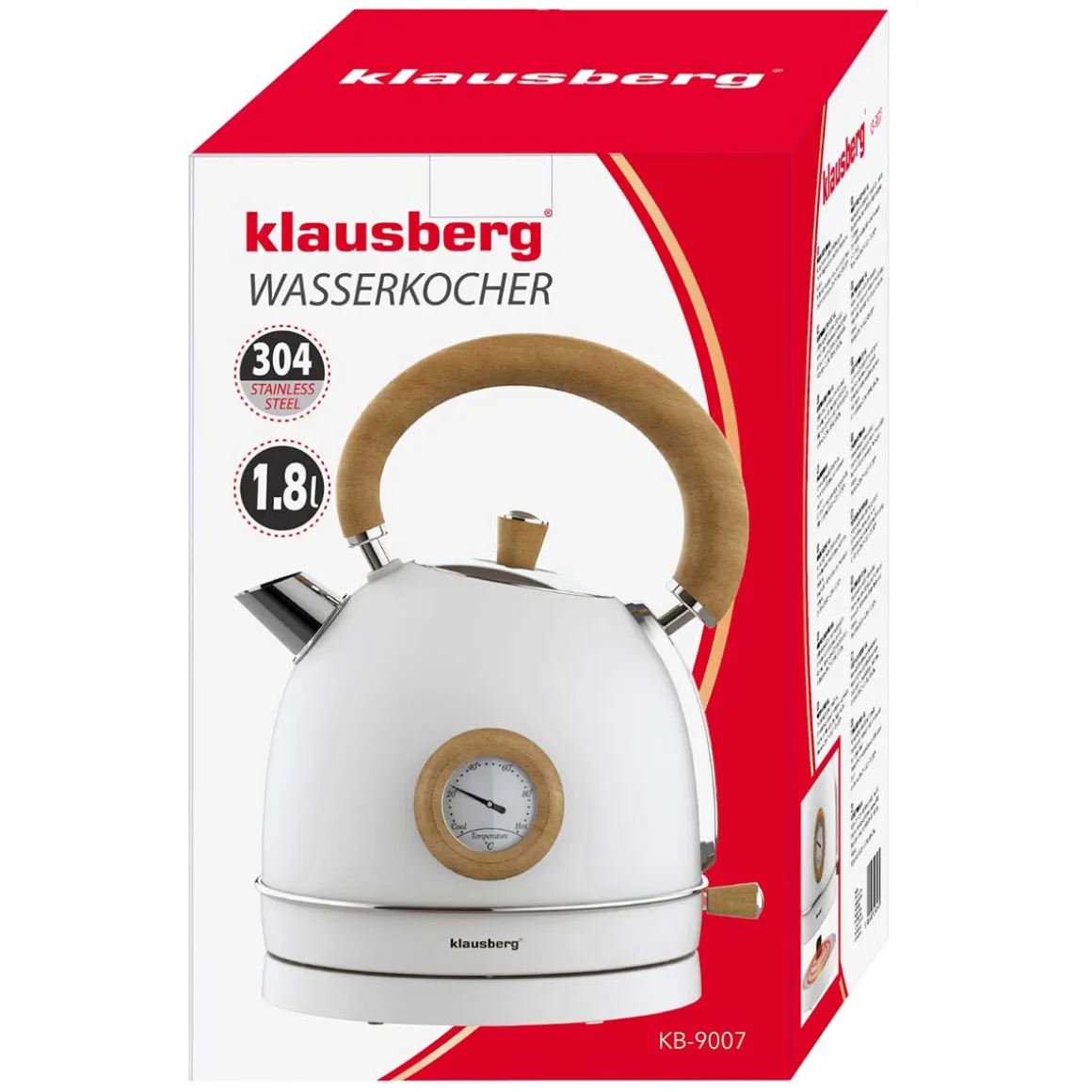CZAJNIK ELEKTRYCZNY 1,8L Z TERMOMETREM KLAUSBERG KB-9007 RETRO
