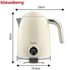 CZAJNIK ELEKTRYCZNY 1,7L Z TERMOMETREM LED KLAUSBERG KB-9028 RETRO