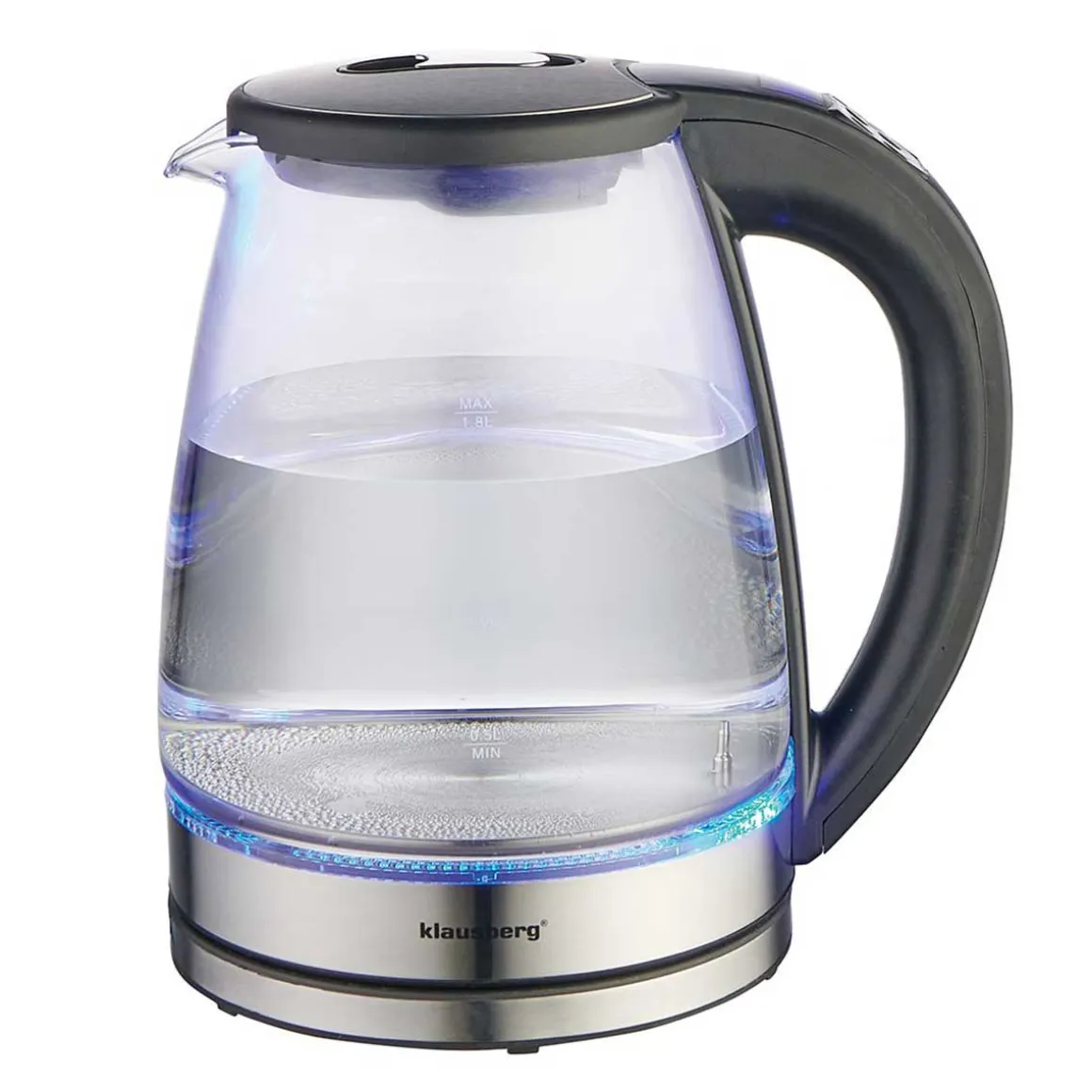 CZAJNIK ELEKTRYCZNY SZKLANY 1,8L KLAUSBERG KB-7887 LED RGB