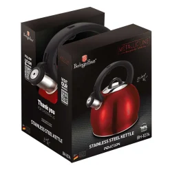 CZAJNIK 3L BERLINGER HAUS Z GWIZDKIEM BURGUNDY METALLIC