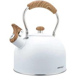 CZAJNIK 2,5L Z GWIZDKIEM KINGHOFF KH-1860 BIAŁY
