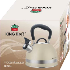 CZAJNIK 1,8L Z GWIZDKIEM KINGHOFF KH-1854 BEŻOWY