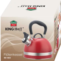 CZAJNIK 1,8L Z GWIZDKIEM KINGHOFF KH-1853 CZERWONY